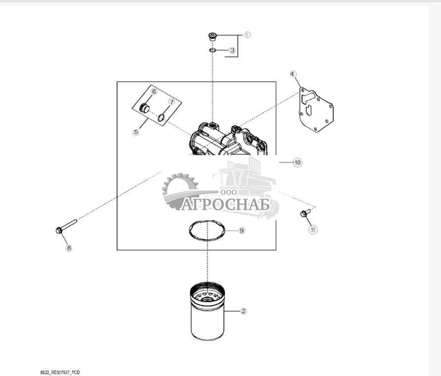8822 Фильтр моторного масла 